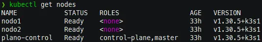 kubectl get nodes